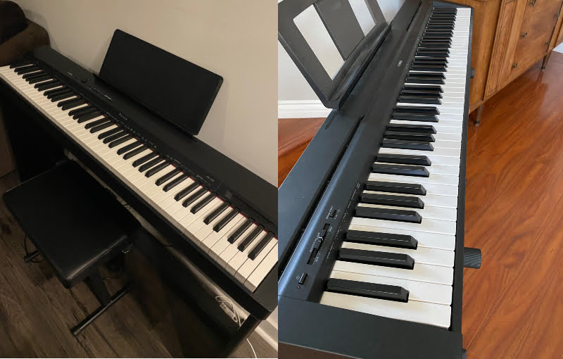 These 2 pianos are definitely tied is when it comes to piano features