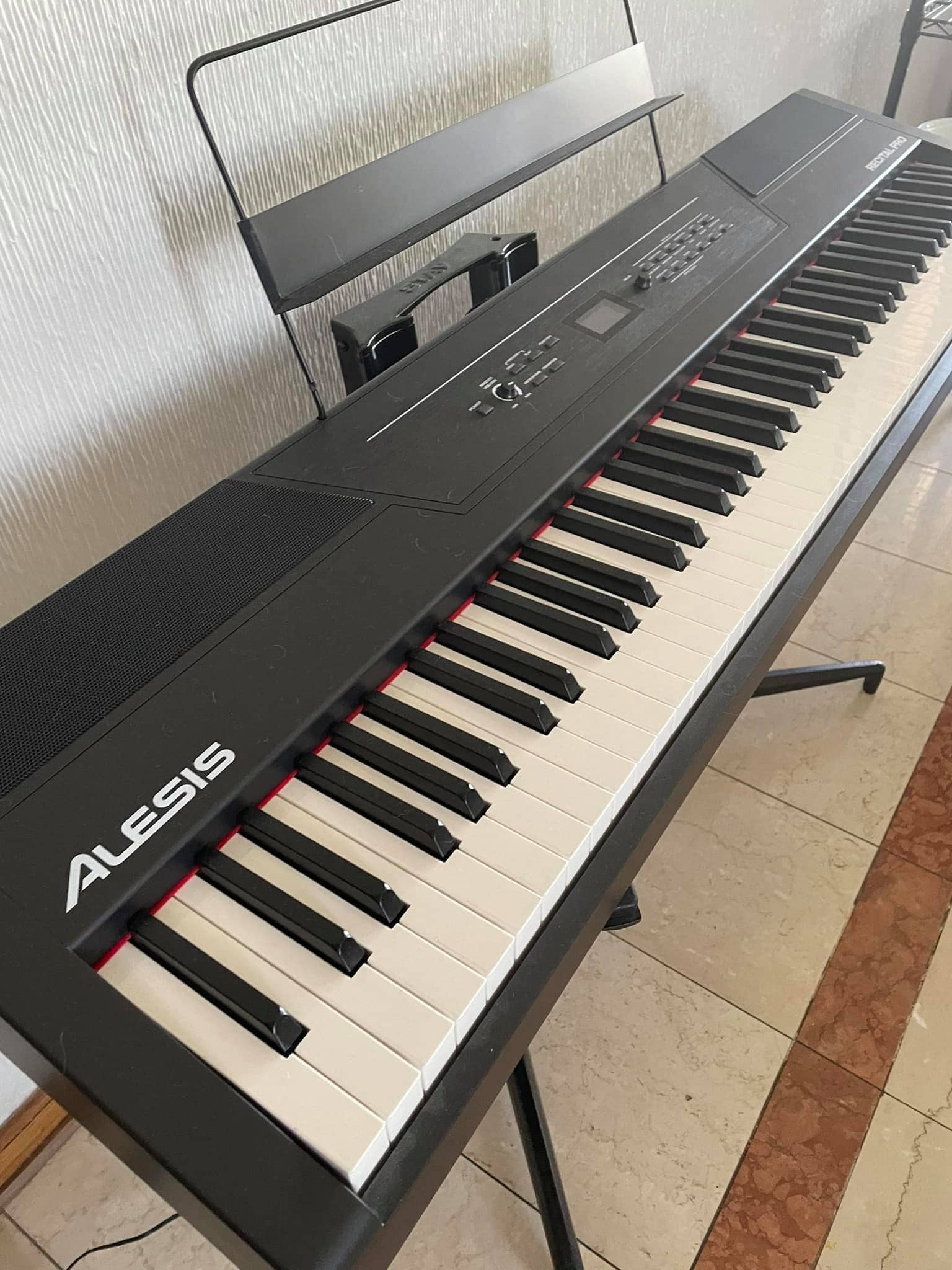 The Alesis Recital comes with textured keys with a nice coating
