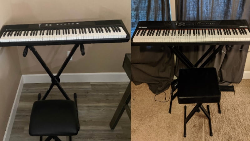 Alesis Recital 88 Key Beginner Digital Piano Review Demo Semi Weighted Keys Lesson Mode