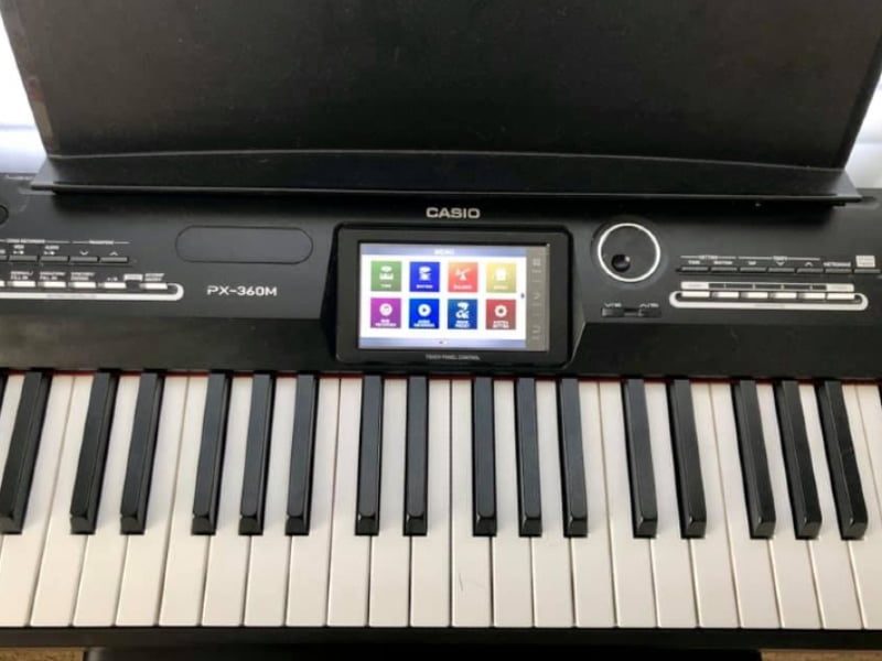 5.3" touchscreen display of Casio PX-360