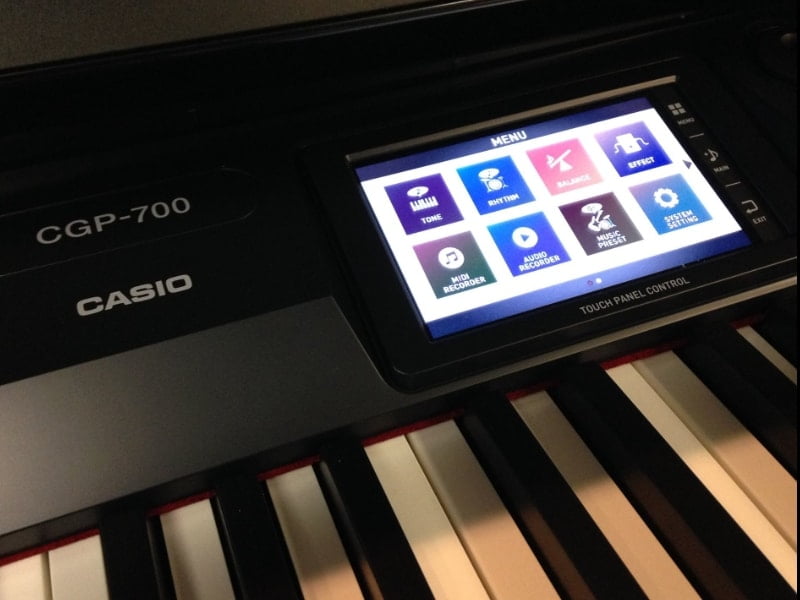 Casio CGP-700 uses the touch panel control
